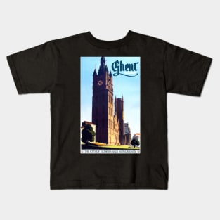 Ghent Belgium "The City of Flowers and Monuments" Belgium, C. 1935 Kids T-Shirt